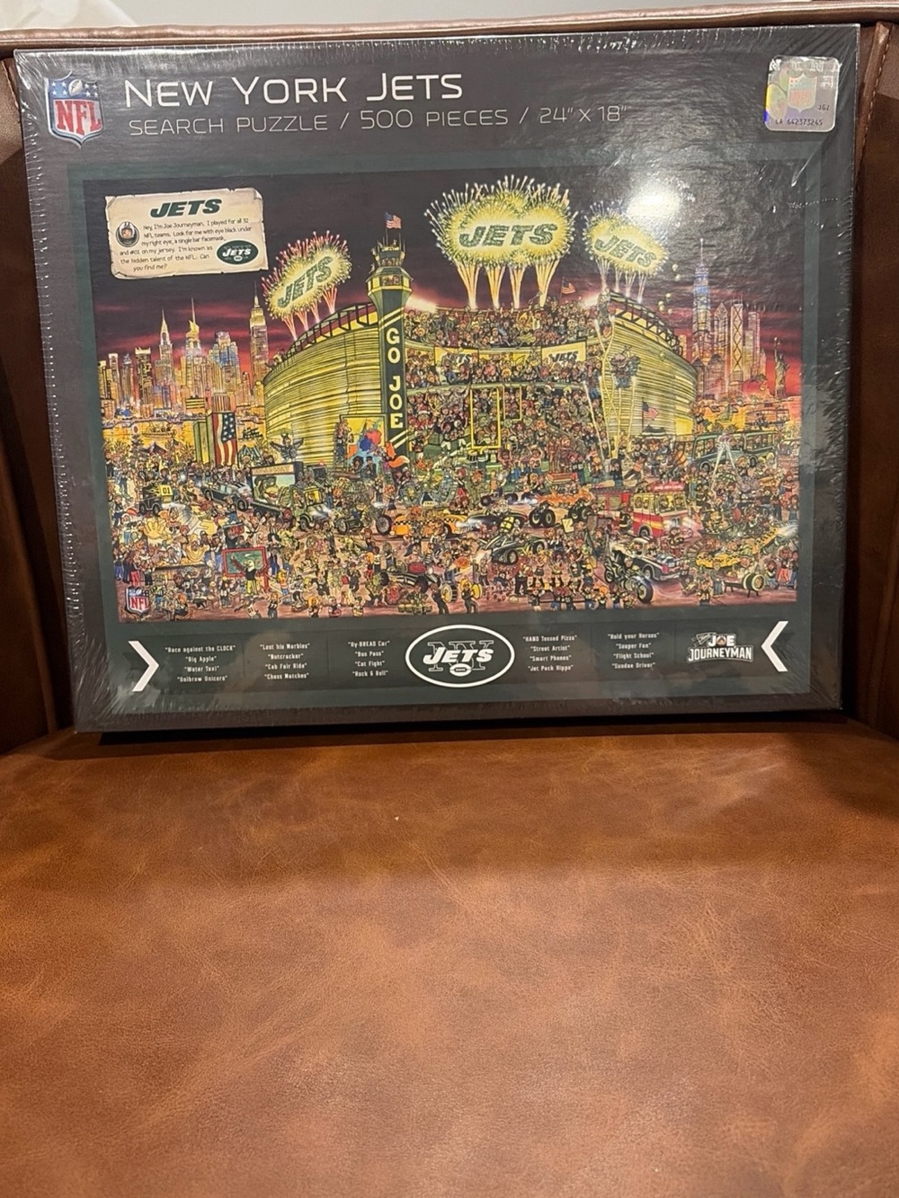 New York NY Jets NFL Joe Journeyman 500 Piece Search Puzzle New Sealed Football
